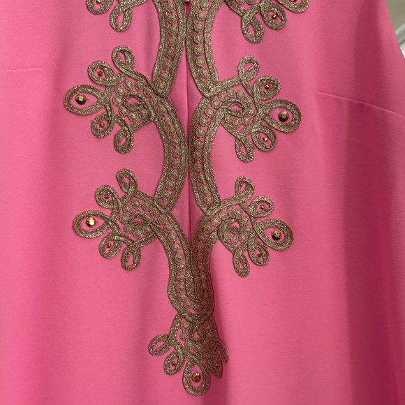 Lilly Pulitzer Pink Dress with Gold Detailing - Picture 5 of 10